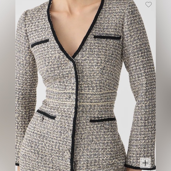 J Crew Collection V-neck lady dress in tinsel tweed size 8 BV884 - Picture 7 of 9